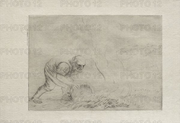 Burning the Grass. Alphonse Legros (French, 1837-1911). Etching