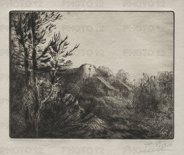 La ferme de valoux. Alphonse Legros (French, 1837-1911). Etching