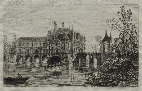 Château de Chenonceau. Maxime Lalanne (French, 1827-1886). Etching