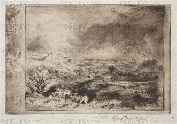 The Storm, after Constable, c. 1875. Félix Hilaire Buhot (French, 1847-1898). Etching, drypoint and roulette; sheet: 21.5 x 33 cm (8 7/16 x 13 in.); platemark: 15.2 x 22.7 cm (6 x 8 15/16 in.).