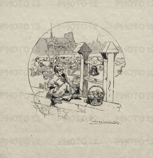 Marché aux Pommes, No. 2. Auguste Louis Lepère (French, 1849-1918). Wood engraving