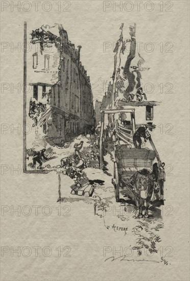 La Rue Victor Cousin. Auguste Louis Lepère (French, 1849-1918). Wood engraving