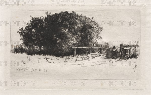 The Gate, Schleissheim, 1879. Otto H. Bacher (American, 1856-1909). Etching