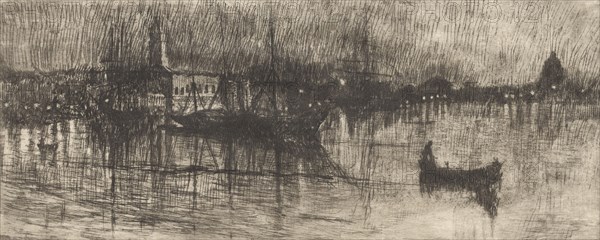 Rainy Night, Venice, 1880. Otto H. Bacher (American, 1856-1909). Etching