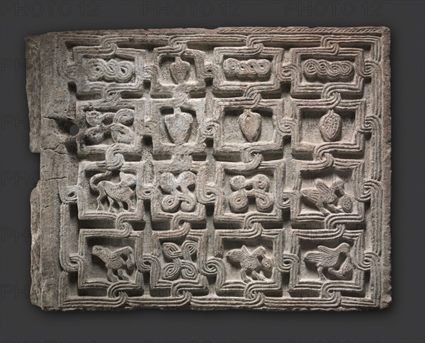 Transenna Panel, 700s-800s. Lombardic, Italy, Rome, Migration period, 8th-9th Century. Marble; overall: 83.9 x 110.2 cm (33 1/16 x 43 3/8 in.)
