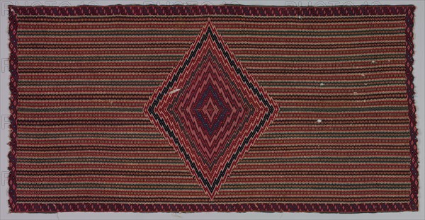 Sarape, c. 1820-1850. America, Native North American, Southwest, Mexico, Saltillo, Post-Contact, Classic Period. Tapestry weave: wool; overall: 258 x 130.8 cm (101 9/16 x 51 1/2 in.).