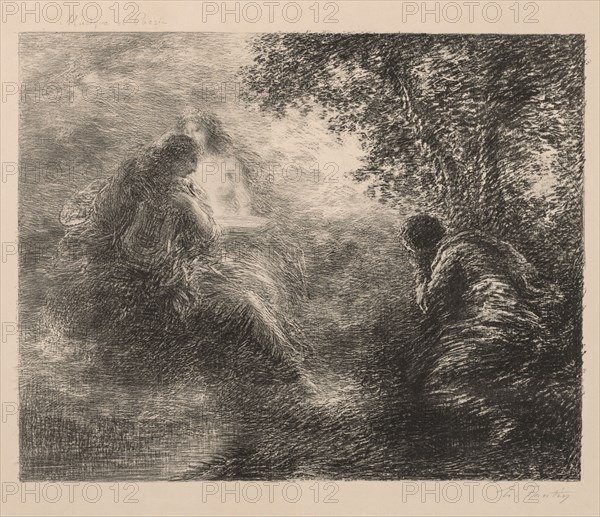 Music and Poetry, 1883. Henri Fantin-Latour (French, 1836-1904). Lithograph