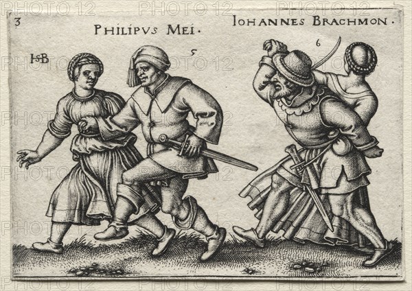 The Village Wedding:  Philipus Mei / Johannes Brachmon, 1546. Hans Sebald Beham (German, 1500-1550). Engraving