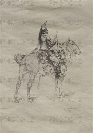 The Cavalryman, 1875. Édouard Detaille (French, 1848-1912). Etching