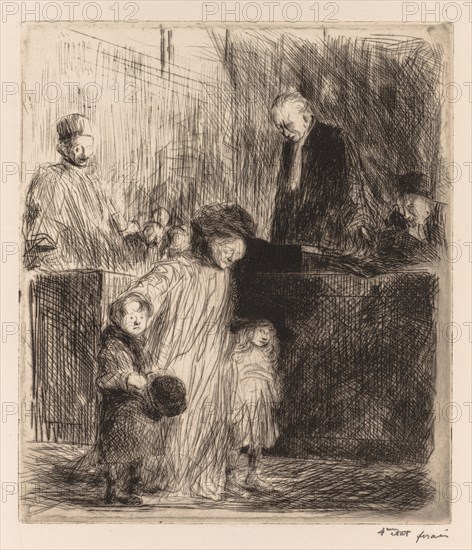 Sortie de l'Audience. Jean Louis Forain (French, 1852-1931). Etching