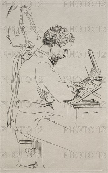 Reproduced in the Gazette des Beaux-Arts in 1884 with an article by Bracquemond: Charles Kean, 1871. Félix Bracquemond (French, 1833-1914). Etching; sheet: 22.7 x 17 cm (8 15/16 x 6 11/16 in.); plate: 22.4 x 13.6 cm (8 13/16 x 5 3/8 in.)