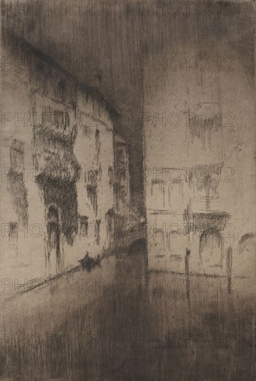 Nocturne:  Palaces. James McNeill Whistler (American, 1834-1903). Etching