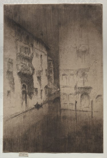 Nocturne:  Palaces. James McNeill Whistler (American, 1834-1903). Etching