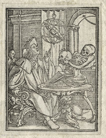 The Dance of Death:  The Astrologer; The Rich Man. Hans Holbein (German, 1497/98-1543). Woodcut