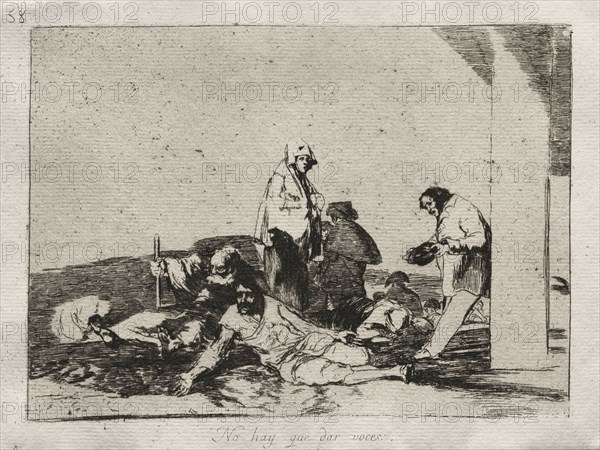 The Horrors of War:  It's No Use Crying Out. Francisco de Goya (Spanish, 1746-1828). Etching