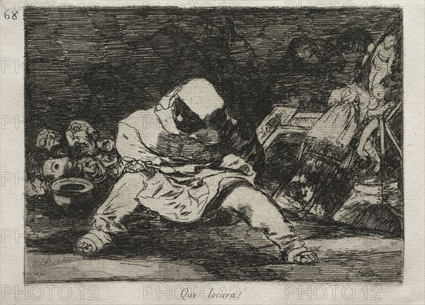 The Horrors of War:  What Madness!. Francisco de Goya (Spanish, 1746-1828). Etching and aquatint