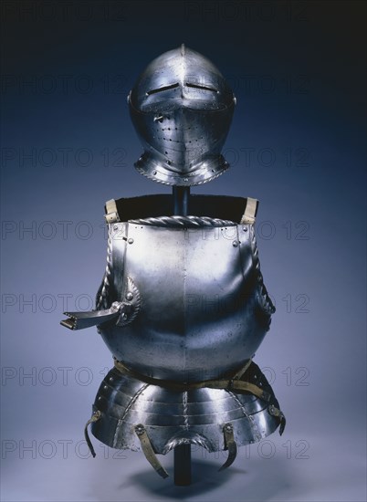 Elements from a Partial Suit of Armor, c. 1510-1530. Germany, 16th century. Steel with black paint