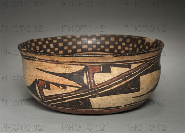 Stew Bowl, 1870- 1880. Southwest,Pueblo, Hopi, Post-Contact Period, 20th century. Ceramic; diameter: 12.7 x 27.3 cm (5 x 10 3/4 in.).