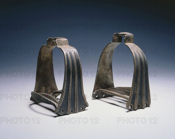 Stirrup, c. 1525-1550. Germany, 16th century. Steel with modern black paint; overall: 10.8 x 13.2 cm (4 1/4 x 5 3/16 in.).