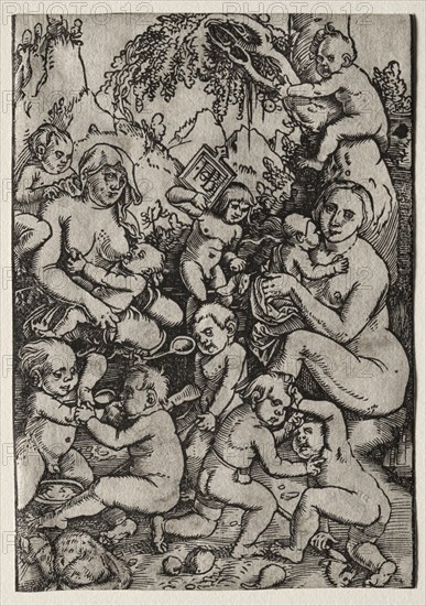 The Two Mothers. Hans Baldung (German, 1484/85-1545). Woodcut