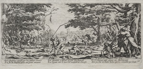 The Large Miseries of War:  Peasant's Revenge, 1633. Jacques Callot (French, 1592-1635). Etching