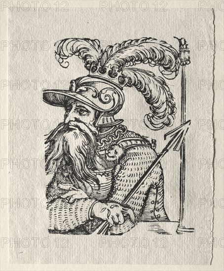 Tyrants of the Old Testament:  Ahab. Georg Pencz (German, c. 1500-1550). Woodcut