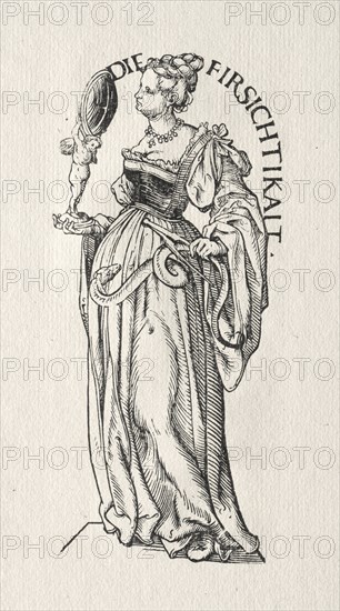 Seven Virtues:  Prudence. Hans Burgkmair (German, 1473-1531). Woodcut