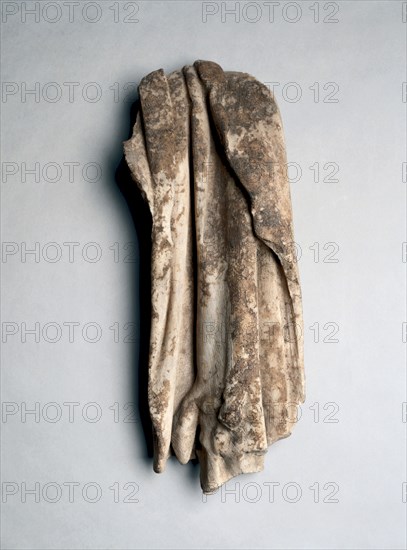 Torso of Apollo: Fragment of Goat Skin Drapery, c. 100-200. Italy, Roman, 2nd century. Marble; overall: 90 cm (35 7/16 in.).