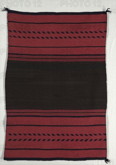 Woman's Dress (one panel), c. 1870s. America, Native North American, Southwest, Navajo, Post-Contact, Late Classic Period. Tapestry weave: wool (handspun and bayeta); overall: 135 x 94 cm (53 1/8 x 37 in.).