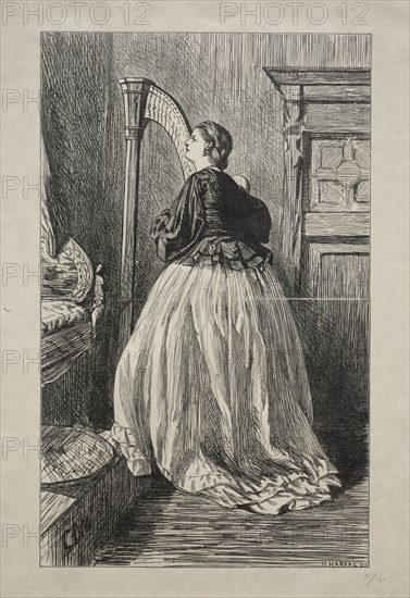 O Sing Again that Simple Song, 1862. George Louis Palmella Busson Du Maurier (British, 1834-1896). Wood engraving