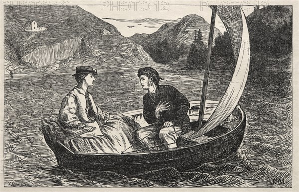 Try for a Tutorship - A Critical Moment, 1865. George Louis Palmella Busson Du Maurier (British, 1834-1896). Wood engraving
