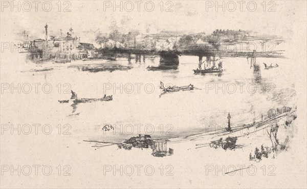 Charing Cross Railway Bridge, 1896. James McNeill Whistler (American, 1834-1903). Lithograph