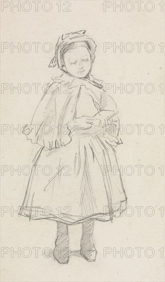 Study for a Little Girl. Charles Samuel Keene (British, 1823-1891). Graphite; sheet: 16.4 x 97 cm (6 7/16 x 38 3/16 in.).