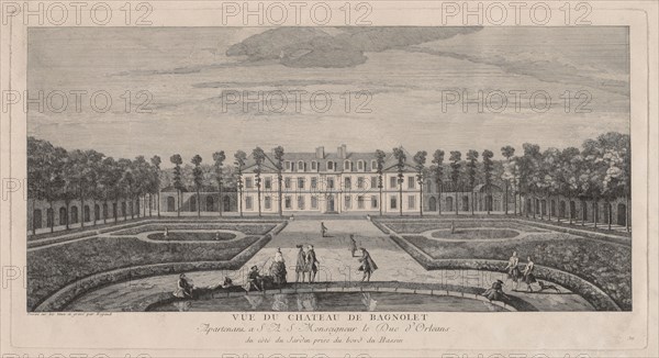 Chateau of Bagnolet. Jacques Rigaud (French, 1681-1754). Engraving
