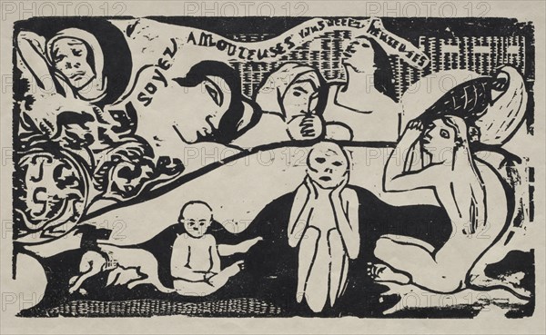 Be in Love and You Will Be Happy. Paul Gauguin (French, 1848-1903). Woodcut