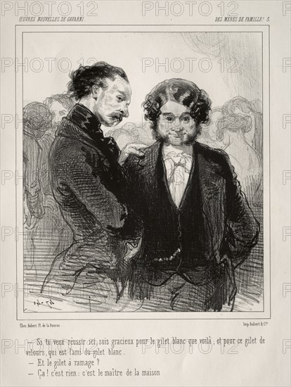 Des Mères de Famille!. Paul Gavarni (French, 1804-1866). Lithograph