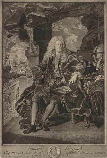 Samuel Bernard. Pierre Drevet (French, 1663-1738). Engraving
