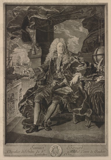 Samuel Bernard. Pierre Drevet (French, 1663-1738). Engraving