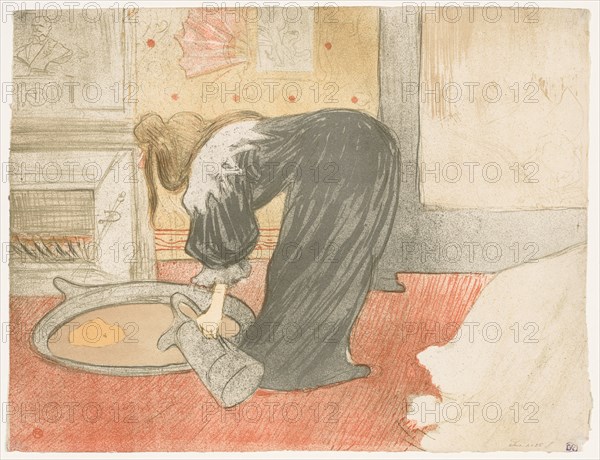 Elles: Woman at the Tub, 1896. Henri de Toulouse-Lautrec (French, 1864-1901). Color lithograph; sheet: 40 x 52.6 cm (15 3/4 x 20 11/16 in.)