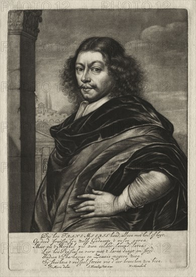 Frans van Mieris I. Abraham Blooteling (Dutch, 1640-1690), Abraham Blooteling (Dutch, 1640-1690), Frans I van Mieris (Dutch, 1635-1681). Mezzotint; sheet: 22.7 x 16.7 cm (8 15/16 x 6 9/16 in.); platemark: 20.3 x 14 cm (8 x 5 1/2 in.)