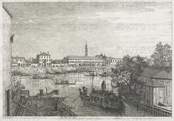 Views:  The Harbor at Dolo, 1735-1746. Antonio Canaletto (Italian, 1697-1768). Etching