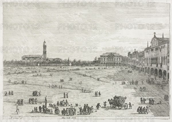 Views:  Prà della Valle, Padua, 1735-1746. Antonio Canaletto (Italian, 1697-1768). Etching