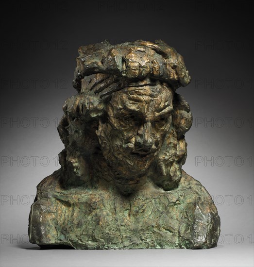 The End of Rembrandt, 1909. Emile Antoine Bourdelle (French, 1861-1929). Bronze; overall: 50.8 x 48.3 x 38.2 cm (20 x 19 x 15 1/16 in.).