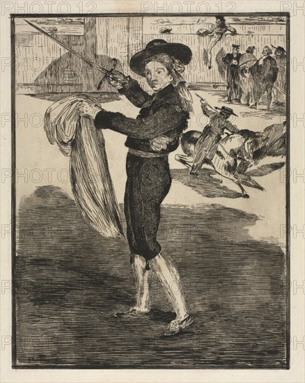 Mille, Victorine in the costume of an Espada. Edouard Manet (French, 1832-1883). Etching and aquatint