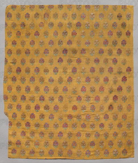 Brocade, 1800s. India, Surat, 19th century. Brocade, "himru"; silk; overall: 73.7 x 61.6 cm (29 x 24 1/4 in.).