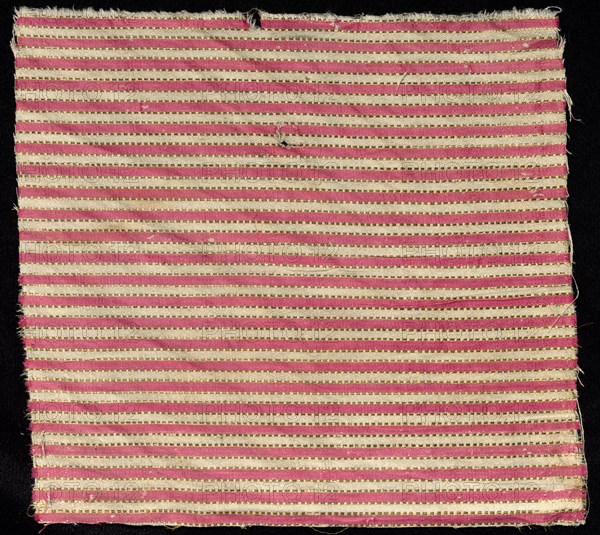 Fragment, 1800s. India, Surat, 19th century. Brocade, "himru"; cotton and silk; overall: 26.7 x 24.1 cm (10 1/2 x 9 1/2 in.).