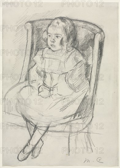 Simone Seated, c. 1903. Mary Cassatt (American, 1844-1926). Graphite; sheet: 22 x 15.7 cm (8 11/16 x 6 3/16 in.).