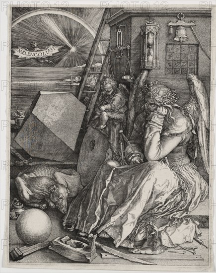 Melencolia I, 1514. Albrecht Dürer (German, 1471-1528). Engraving; overall: 23.8 x 18.6 cm (9 3/8 x 7 5/16 in.)