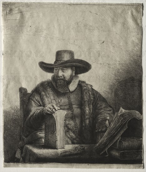 Cornelis Claesz Anslo, Mennonite Preacher, 1641. Rembrandt van Rijn (Dutch, 1606-1669). Etching and drypoint; sheet: 18.7 x 15.8 cm (7 3/8 x 6 1/4 in.)