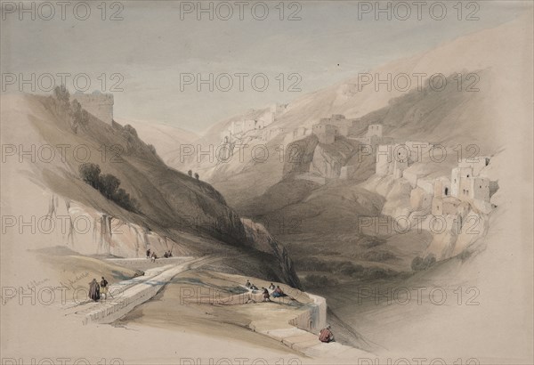 Lower Pool of Siloam, Valley of Jehoshaphat, 1839. David Roberts (British, 1796-1864). Color lithograph